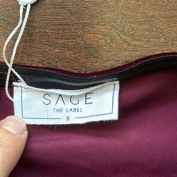 Sage The Label “Misty” Strapless Velvet Midi Dress - Picture 6 of 7